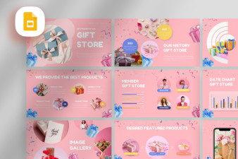 Pinkish Gift Store Google Slide Template